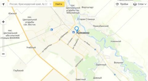 Карта районе армавира