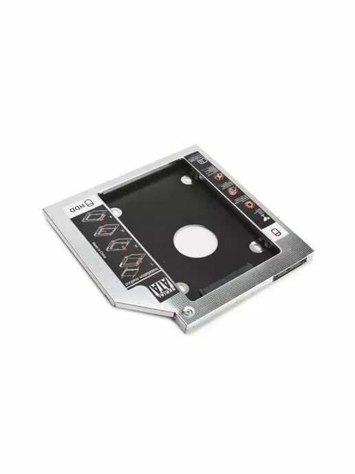 Адаптер устройств 2.5"(SSD, HDD) В отсек привода ноутбука. Адаптер Vixion (ad61) для HDD/SSD дисков 2.5`` в отсек привода 9,5мм (серебро. Адаптер для ссд в привод ноутбука. Салазки для HDD 2.5 для ноутбука ASUS.