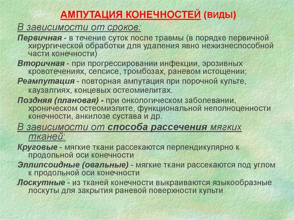 Принципы ампутаций. Классификация ампутаций. Классификация ампутаций конечностей. Ампутация конечности виды. Ампутация классификация принципы.