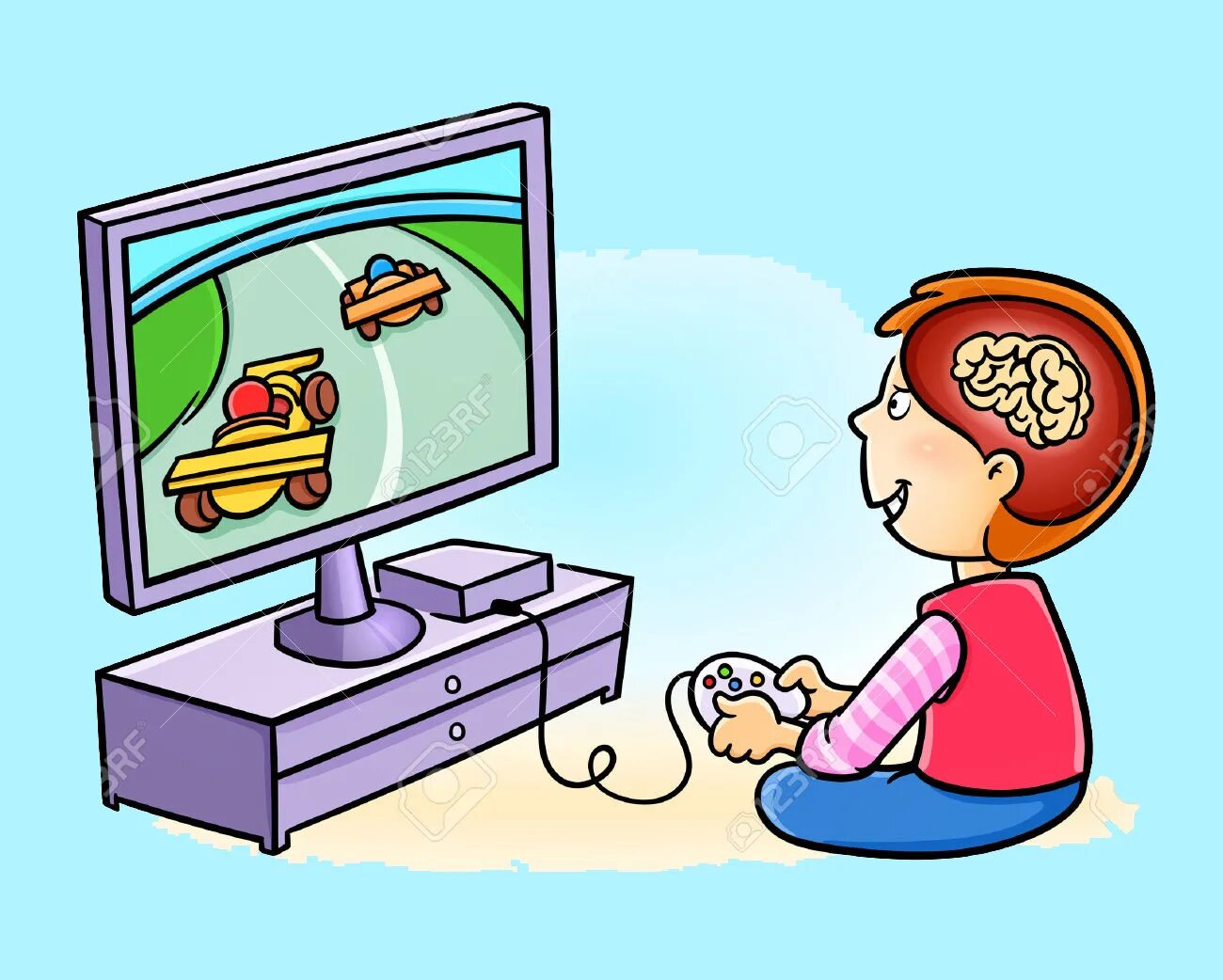He playing computer games. Компьютерные игры картинки для детей. Компьютер и телевизор мультяшные. Игровой компьютер мультяшный. Телевизор и компьютер рисунок.