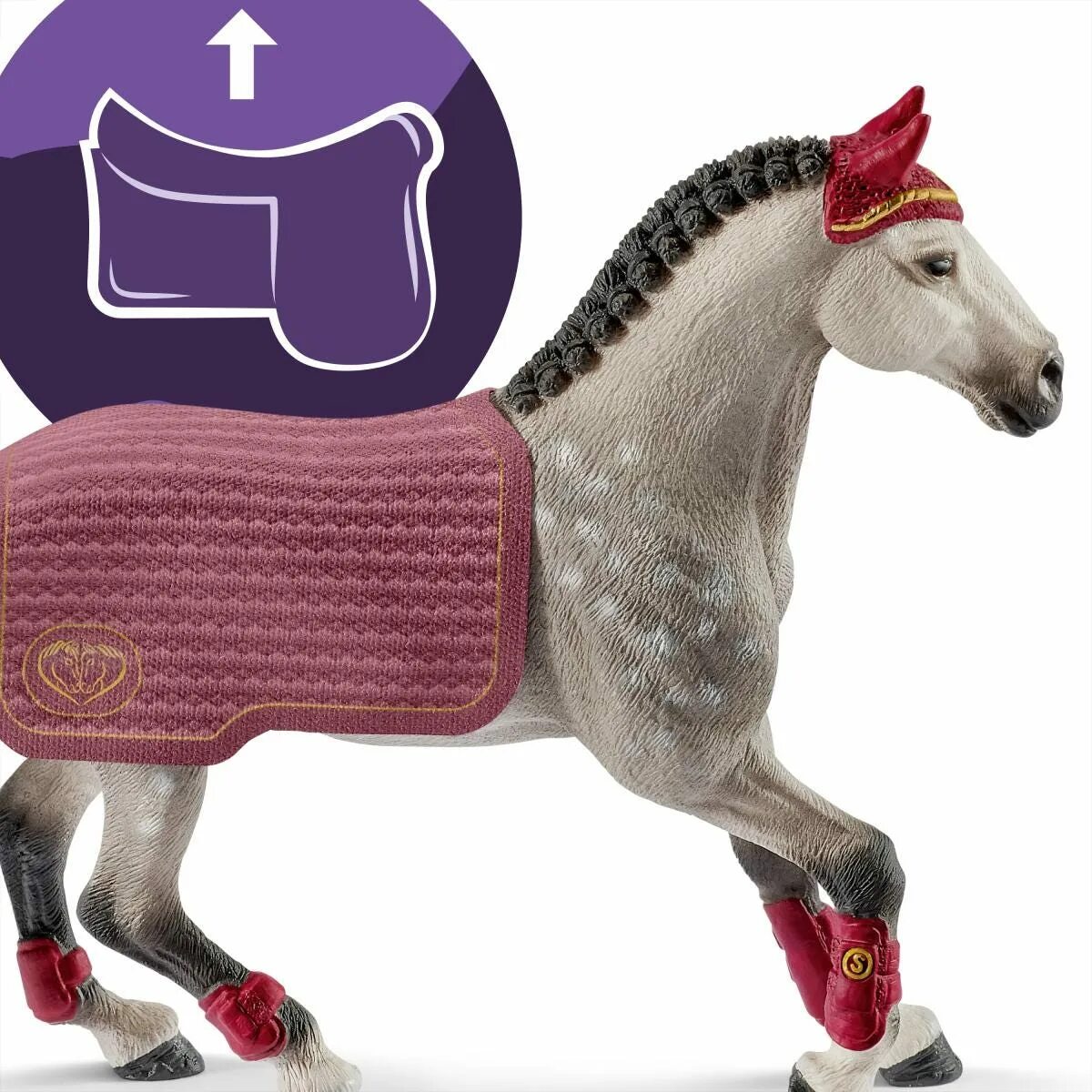 Амуниция для лошадей шляйх. Schleich 42456. schleich horse club. попона шляйх.