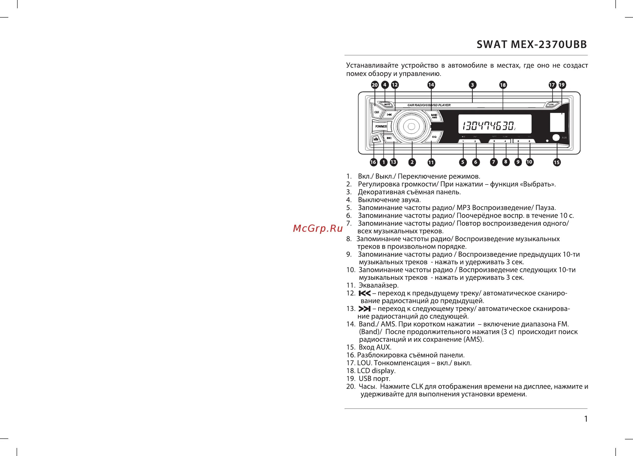 SWAT MEX-2370UBB 2/6 Swat mex 2370ubb