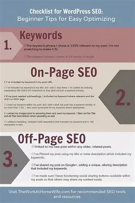 Checklist Design. SEO Beginner. Easy SEO Tips. Pinned Post.