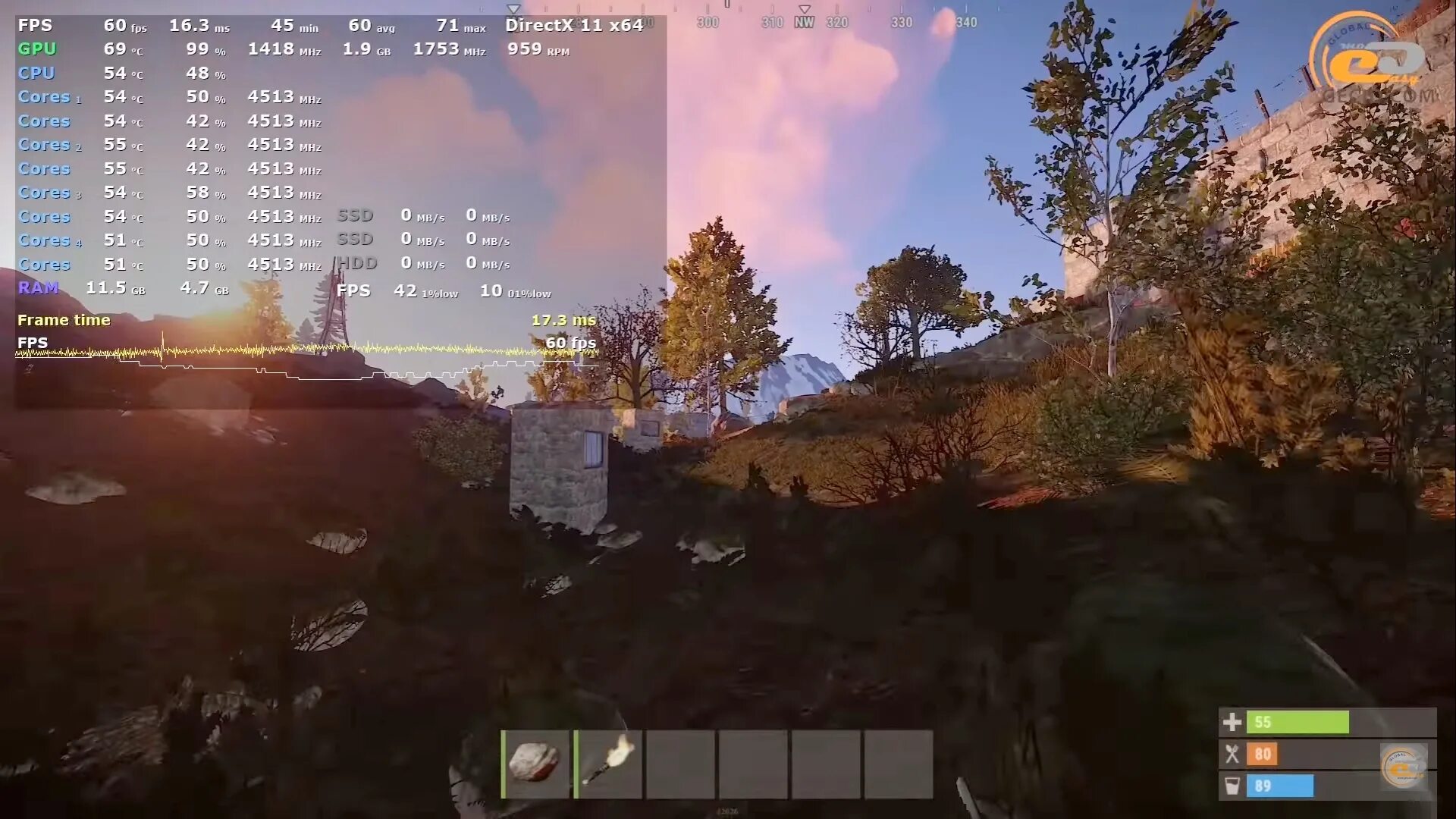 Сколько будет фпс в раст. Видеокарта раст. видеокарта для игры rust. тест видеокарт в rust. тест фпс видеокарты 960.
