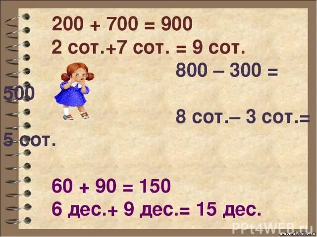 7 Сот дес. 5 Сот. 500 – 100 = 5 Сот. – 1 сот. =. Вычисли 1тыс.-3сот. 9сот.:3 1сот. ;7. 1 сот 5 дес