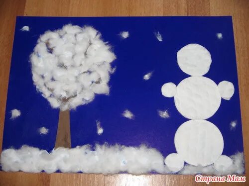 Как сделать снег из ватных дисков. Аппликация из ваты и ватных дисков. Снежки из ватных дисков. Как сделать снег из ватных дисков. Как сделать снег из ватных дисков.