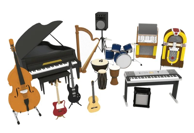 Sound of music instruments