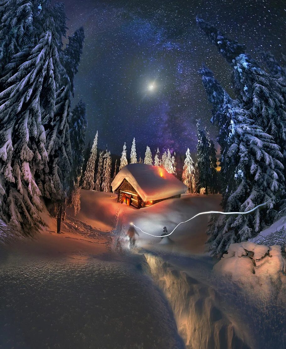 Спокойной ночи красивая зимняя ночь. Сказочная зима. Зима ночь. Сказочная зимняя ночь. Сказочный зимний лес.
