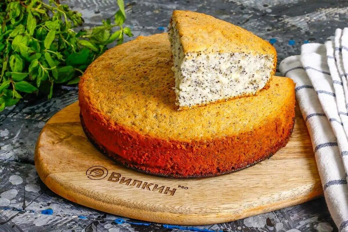 Маковый шифоновый бисквит. Пышный бисквит маковый. Самый пышный бисквит для торта. Высокий бисквит