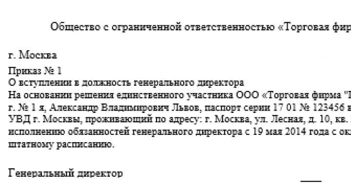 Как оформить генерального директора на работу. Как оформить генерального директора на работу