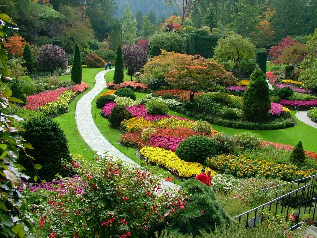 Сады Бутчартов Канада. "Сады Бутчартов (the Butchart Gardens) Ванкувер, Канада. Сады времен значение