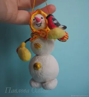 Игрушка на елку из ваты своими руками