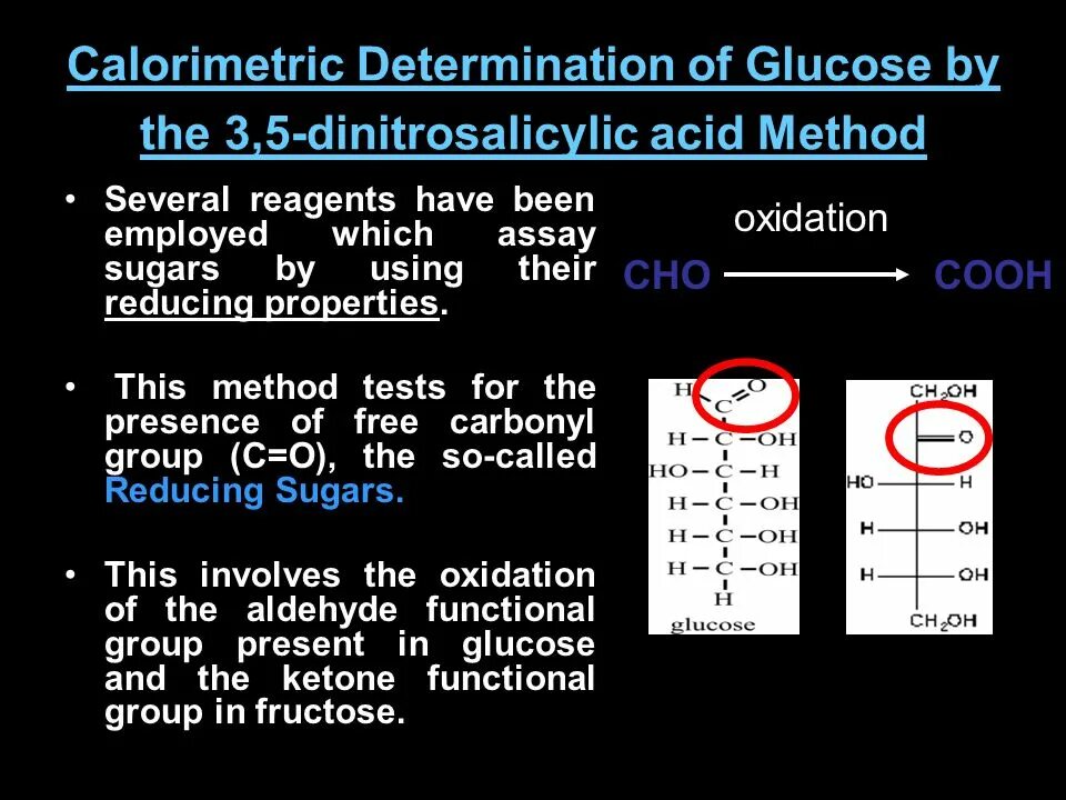 Dinitrosalicylic acid. Enzymatic method of glucose determination. Colorimetric method. Таск детерминатион.