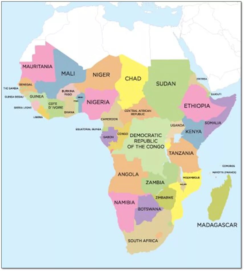 Африка к югу от Сахары. Африканские страны. Страны Африки к югу от Сахары. Африка южнее Сахары на карте.