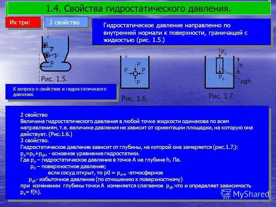 Физика зависимость давления. Гидростатика жидкостей. Гидростатика формулы. Гидростатика и гидродинамика. Закон гидростатики.
