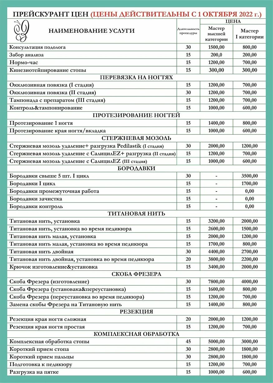 центр здоровье прайс лист