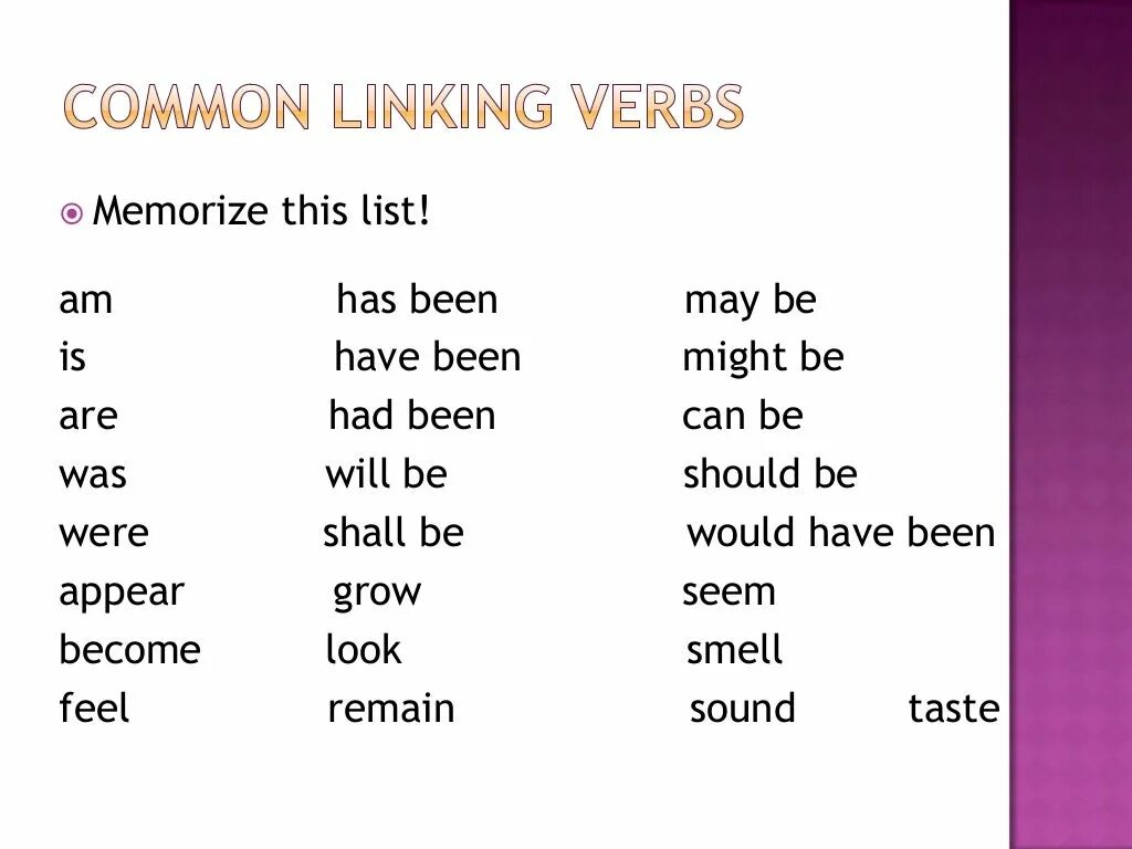 Linking examples. Linking verbs в английском. список linking verbs. linking verbs примеры. linking verbs list.