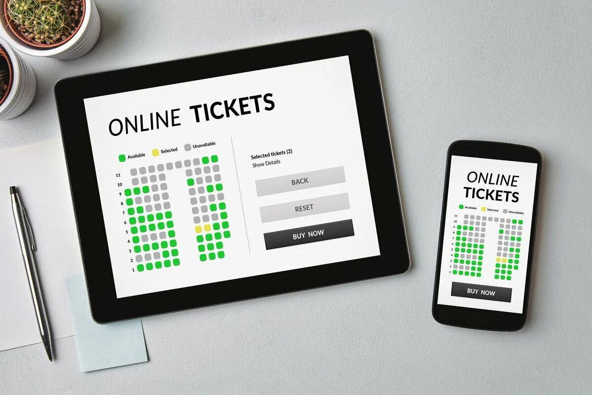 Ticketing options. Onlinetickets. Booking tickets.