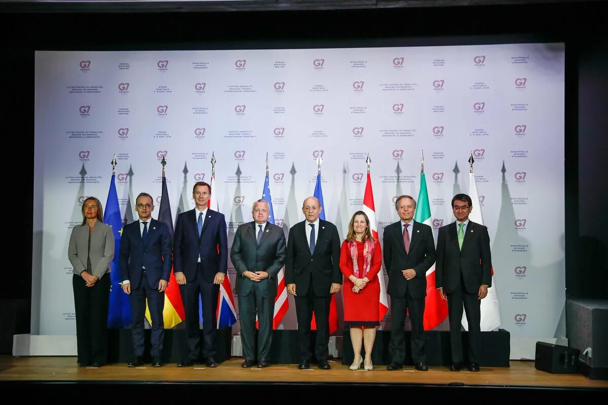 Семерка европы. G7. Министры европейских государств фото и имена. G7 Foreign Ministers' Statement. Political meetings.