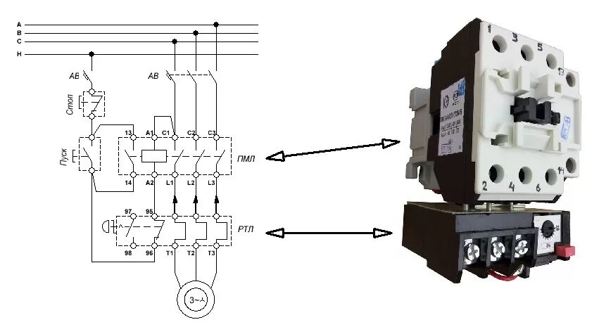 Тепловое реле на пускатель схема подключения. ПМЛ 3100-40 схема подключения. Схема подключения пускателя с тепловым реле. Схема теплового реле магнитного пускателя. Пускатели постоянного тока