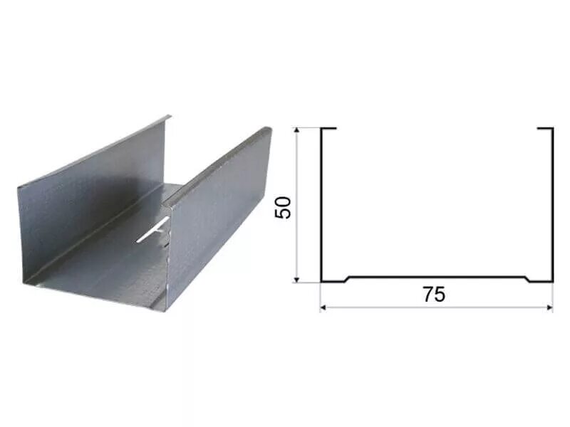 3000 0 75. Профиль стоечный 75х50 Кнауф. Профиль стоечный ПС 75*50, 3м. Профиль ПС 75х50 Кнауф. Профиль ГКЛ 75х50.