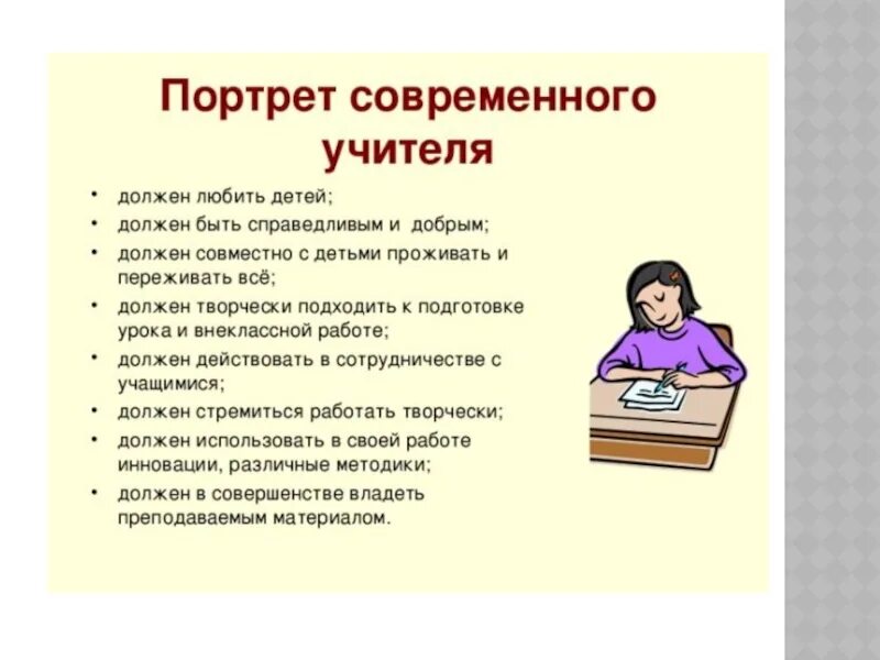 Каким должен быть учитель 10 предложений. Психолого-педагогический портрет современного педагога. Словесный портрет учителя. Портрет современного педагога сочинения. Составить психологический портрет педагога.