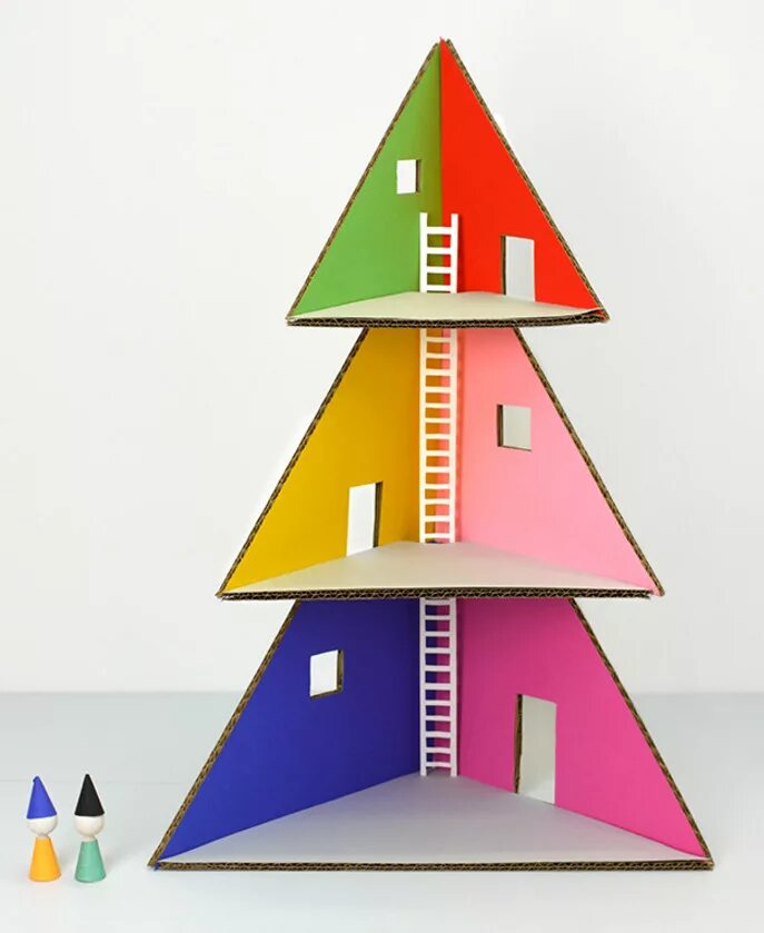 Объемный домик. Домик из бумаги для детей. Как сделать домик из цветного картона. Домик из цветного картона. Домик поделка в детский сад.