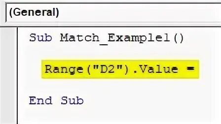 Vba match. Vba match