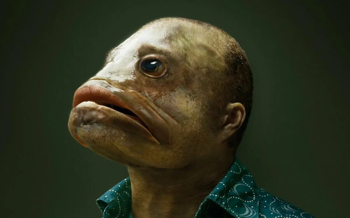 Как называется урод. Рыба губошлеп. Рыба с человечьим лицом.