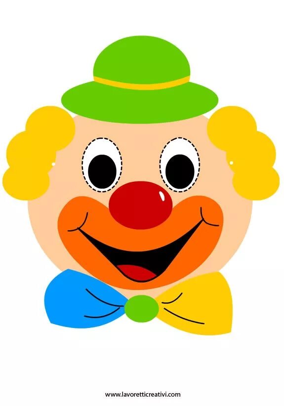 Лицо клоуна шаблон для детей. Маски клоуна для детей. Мордочка клоуна. Маска веселого клоуна. Лицо клоуна.