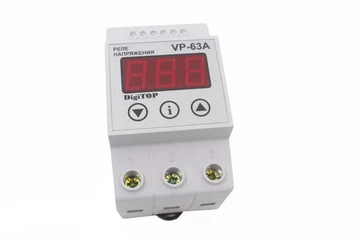 Protector реле напряжения инструкция Реле напряжения TVPS1-63C 220В-230В цифровое с защитой от перегрузки по току, ко