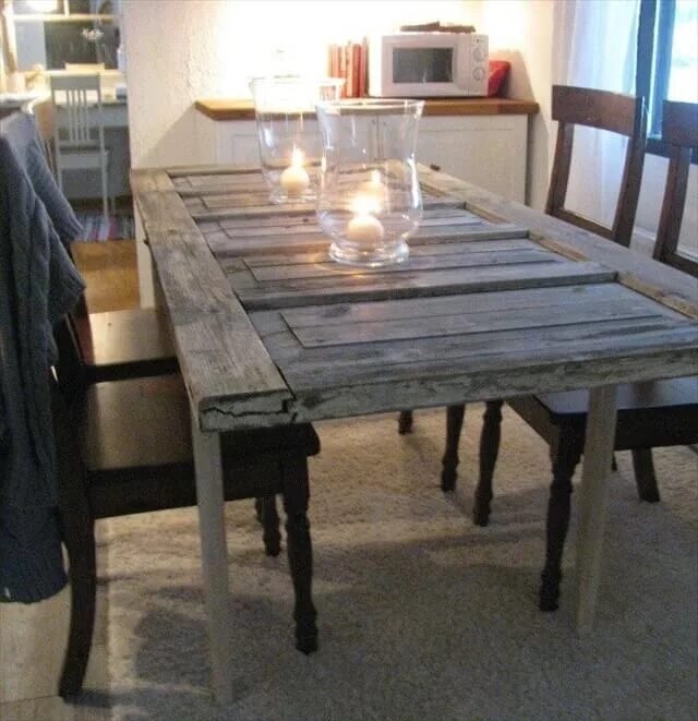 Стол из старой двери для дачи. Door table. Стол из старой двери. Old table. Столешница для стола обеденного.