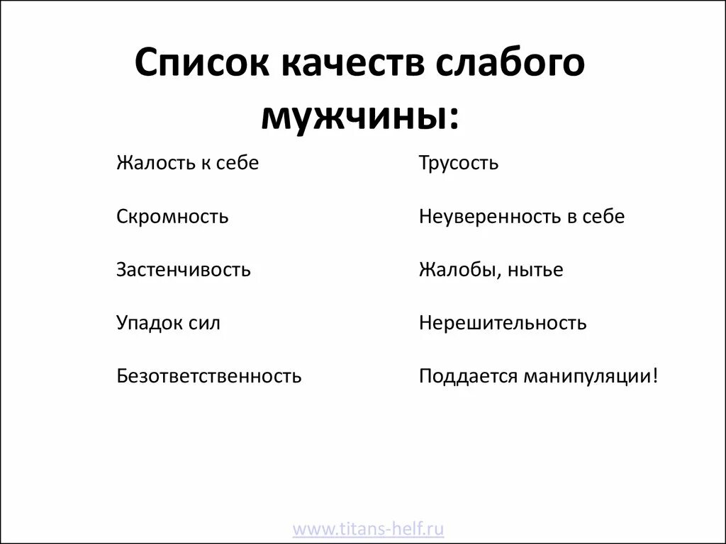 Слабые качества мужчины. Слабые качества человека список. Слабый мужчина признаки. Мужские качества список.