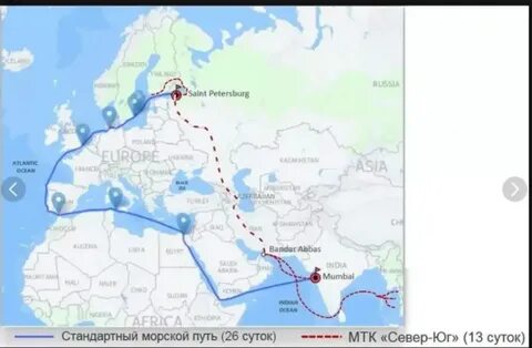 Проложить морской маршрут на карте