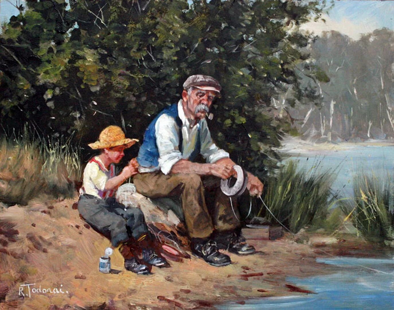 Художник Henry Hintermeister. Перов рыболов картина. Рыбак живопись. Boy old man