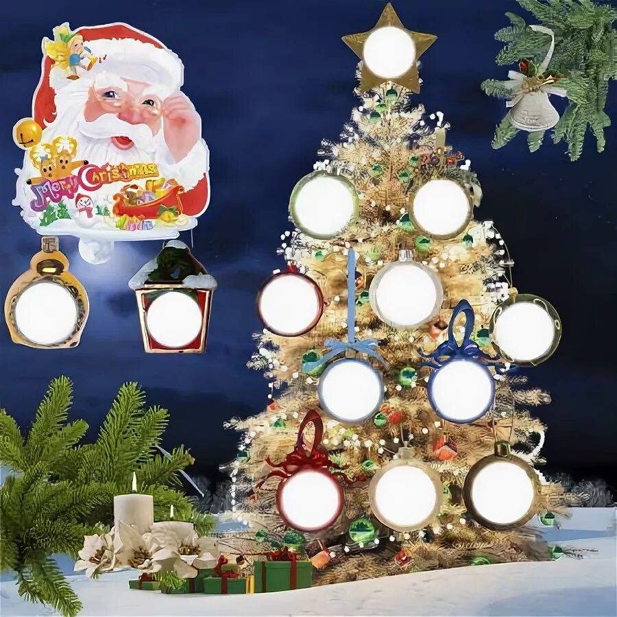 Christmas wall photo wall. новогодний коллаж елочка. елка в стиле фэнтези. коллаж елочка из фото. новогодний коллаж для коллег.
