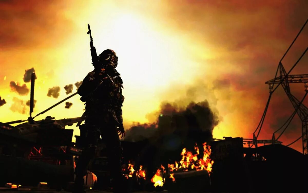 Огонь войны. Военный фон с огнем. Солдат на фоне огня. 3 мирова