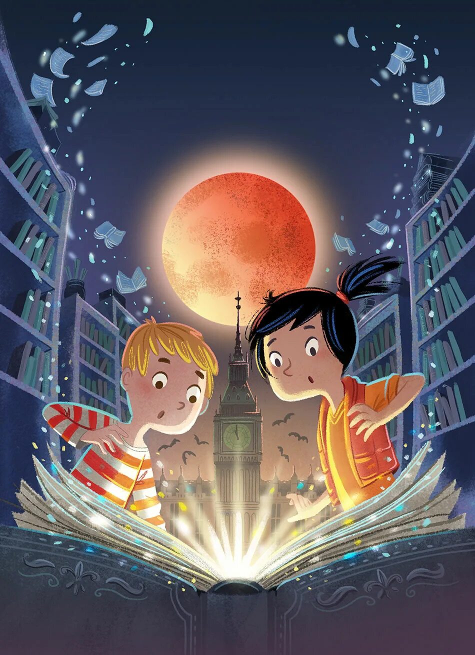 Lost library. Bobiverse. Book Cover Design for children.