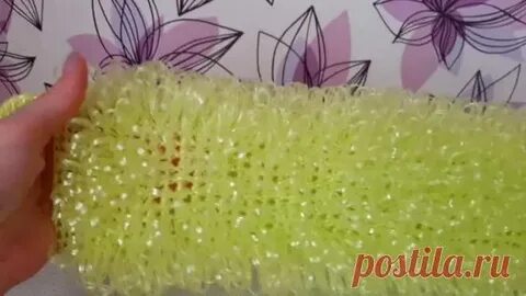 Мочалки с вытянутыми петлями крючком игрушки вязание