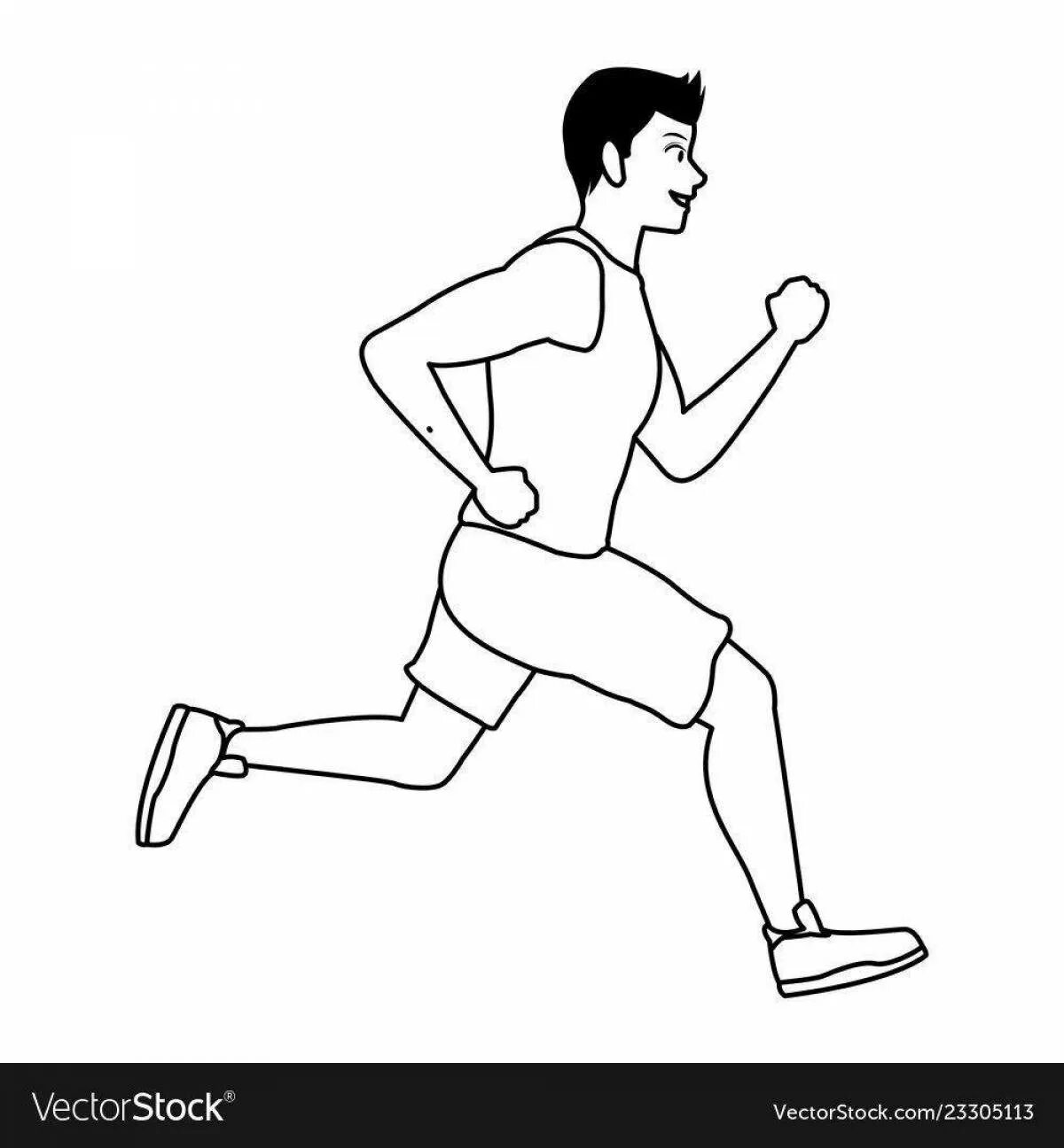 Сбежать легко. Нарисовать бегущего человека. Бегущий человек для рисования. Бегущий человек рисунок карандашом. Человек бежит схематичный рисунок.