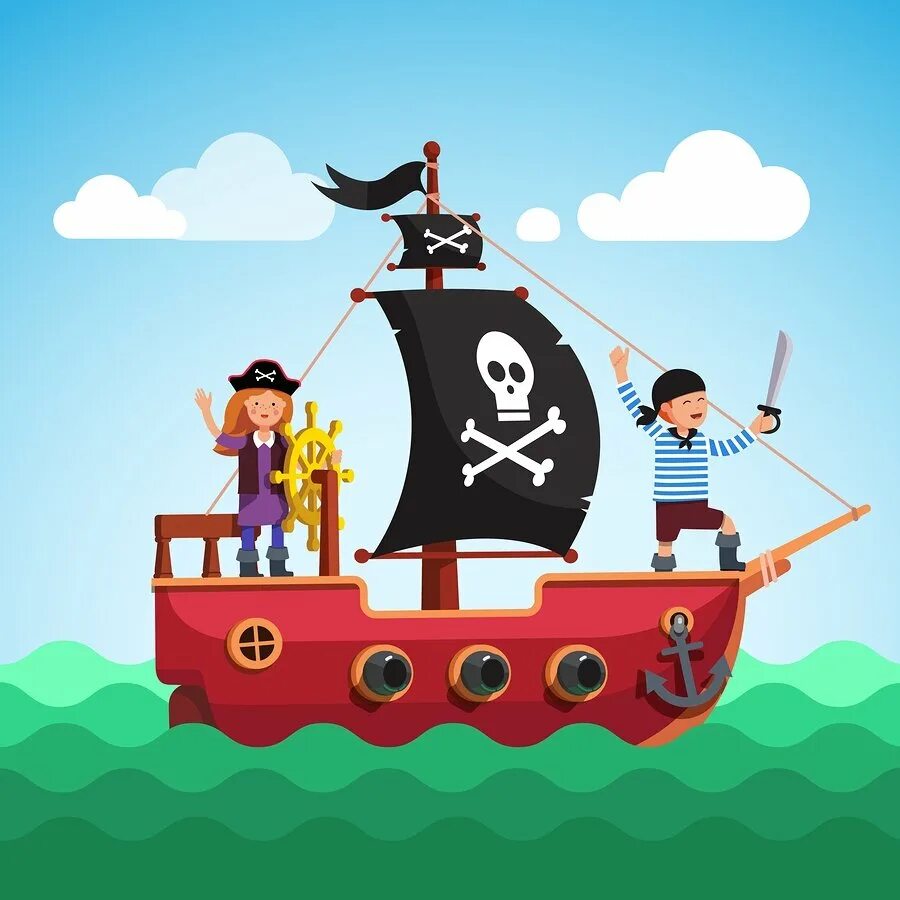 Улыбка это флаг корабля. Пиратский корабль. Пиратский корабль для детей. Корабль пиратов. Пиратский корабль рисунок.