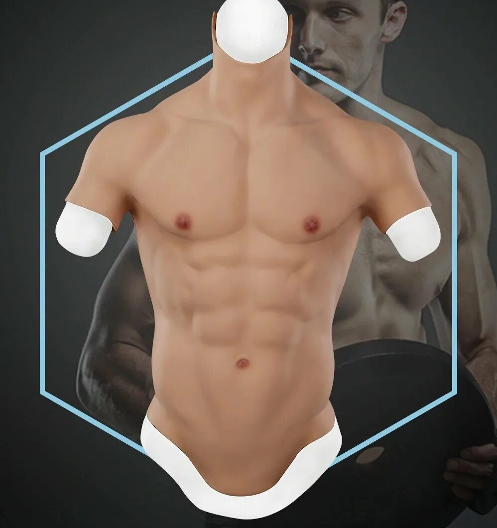 Купить мужскую силиконовую. Силиконовые мышцы для мужчин. Костюм реалистичный мускулы. Силиконовое тело мужское.