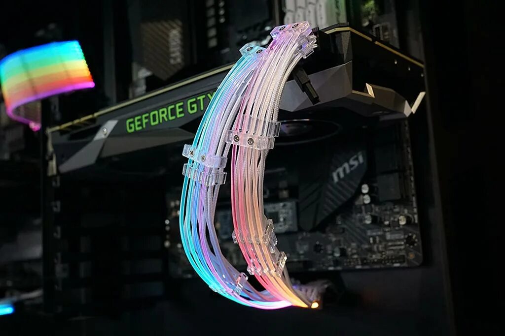 Светящиеся видеокарты. Lian li кабель RGB. Lian li 24 Pin RGB. Кабель РГБ для видеокарты. Lian li провода RGB.