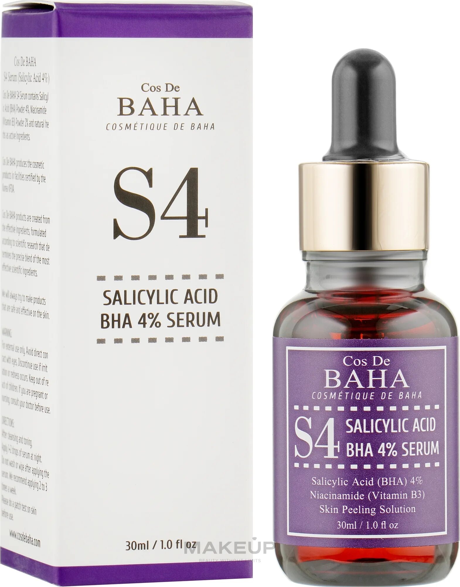Cos de baha салициловая кислота. Cos de baha salicylic acid bha 4% serum (30 ml). cos de baha кислотная сыворотка для проблемной кожи s4 salicylic acid bha 4% serum. cos de baha сыворотка с салициловой кислотой. cos de baha с ретинолом.