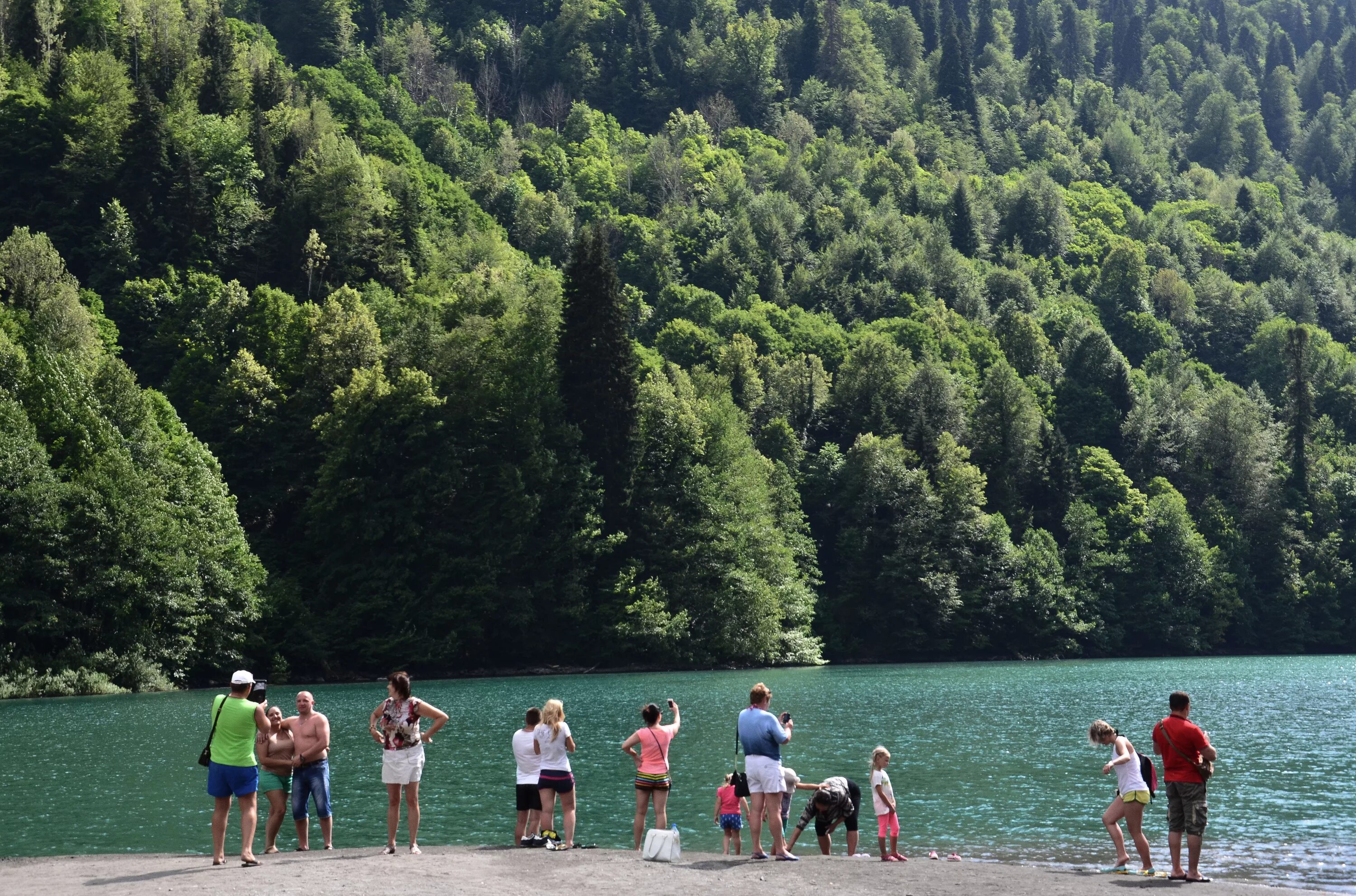 Озеро Рица Пицунда. Абхазия Рица туристы. Озеро Рица туристы. Озеро Рица Абхазия пляж. Увидев хорошо знакомое озеро туристы приняли