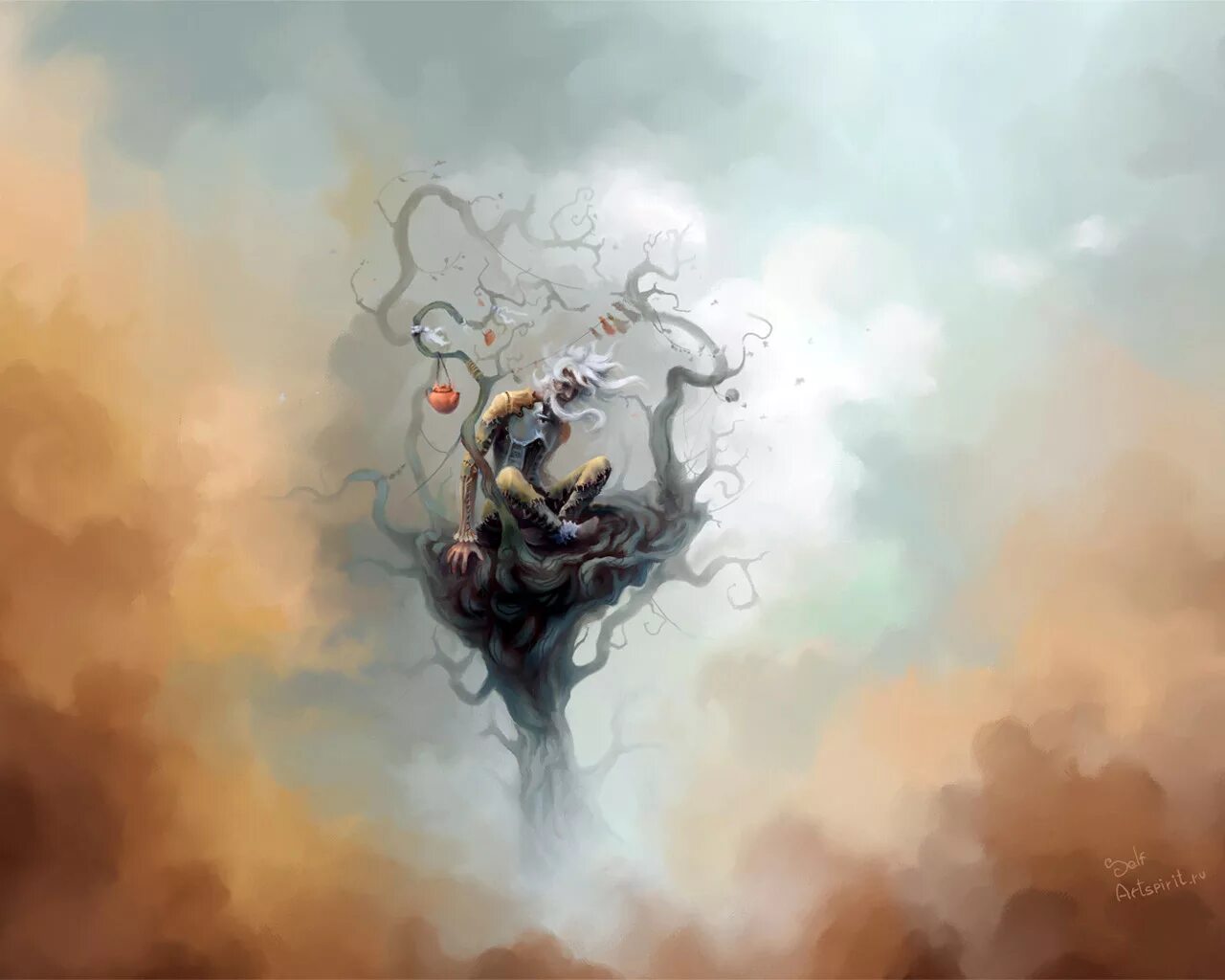 Мифические существа из тумана. Духи природы. Демон элементаль. Рука из тумана. Сульде мифология.