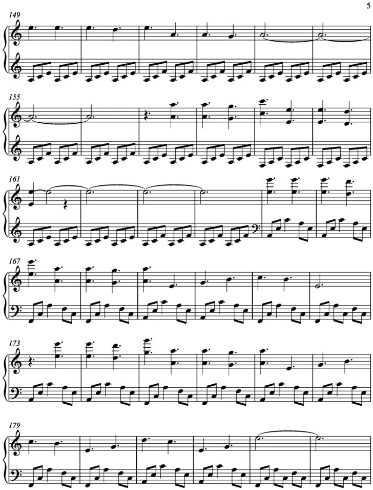 Piano song sheets