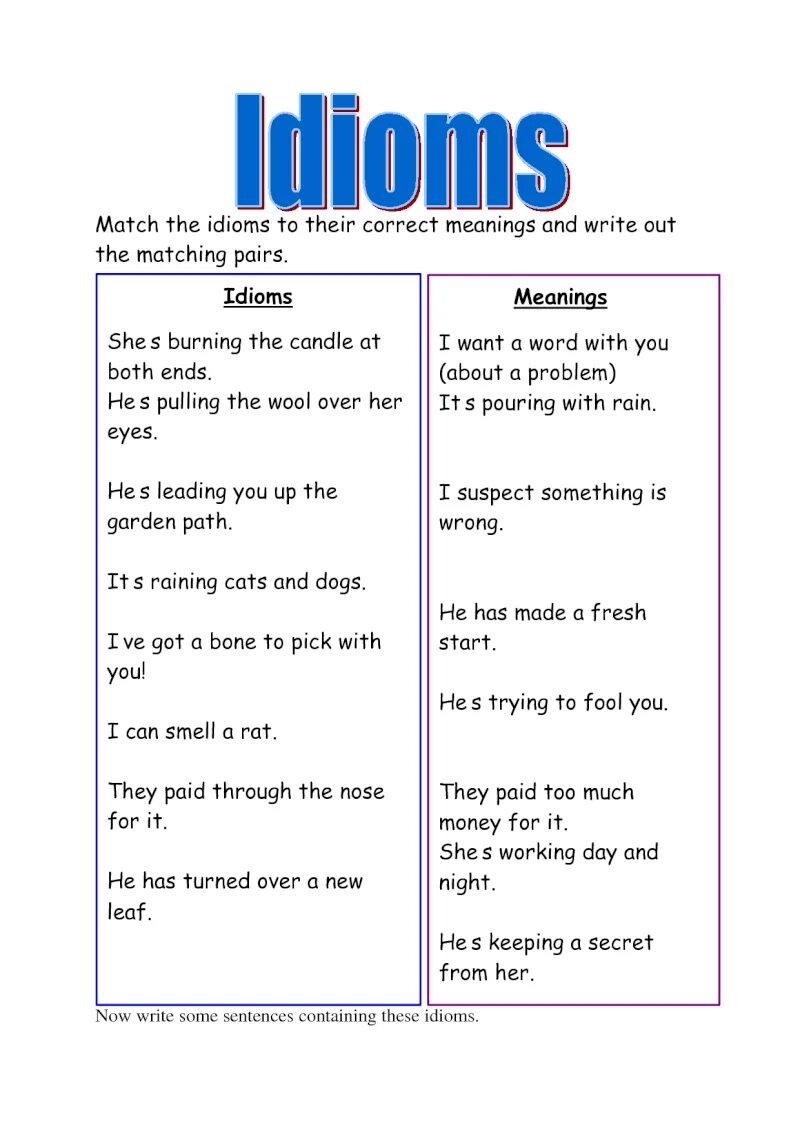 Match the idioms to the definitions. Memory idioms. idioms and their meaning. idiom meaning. learning idioms and their meanings.