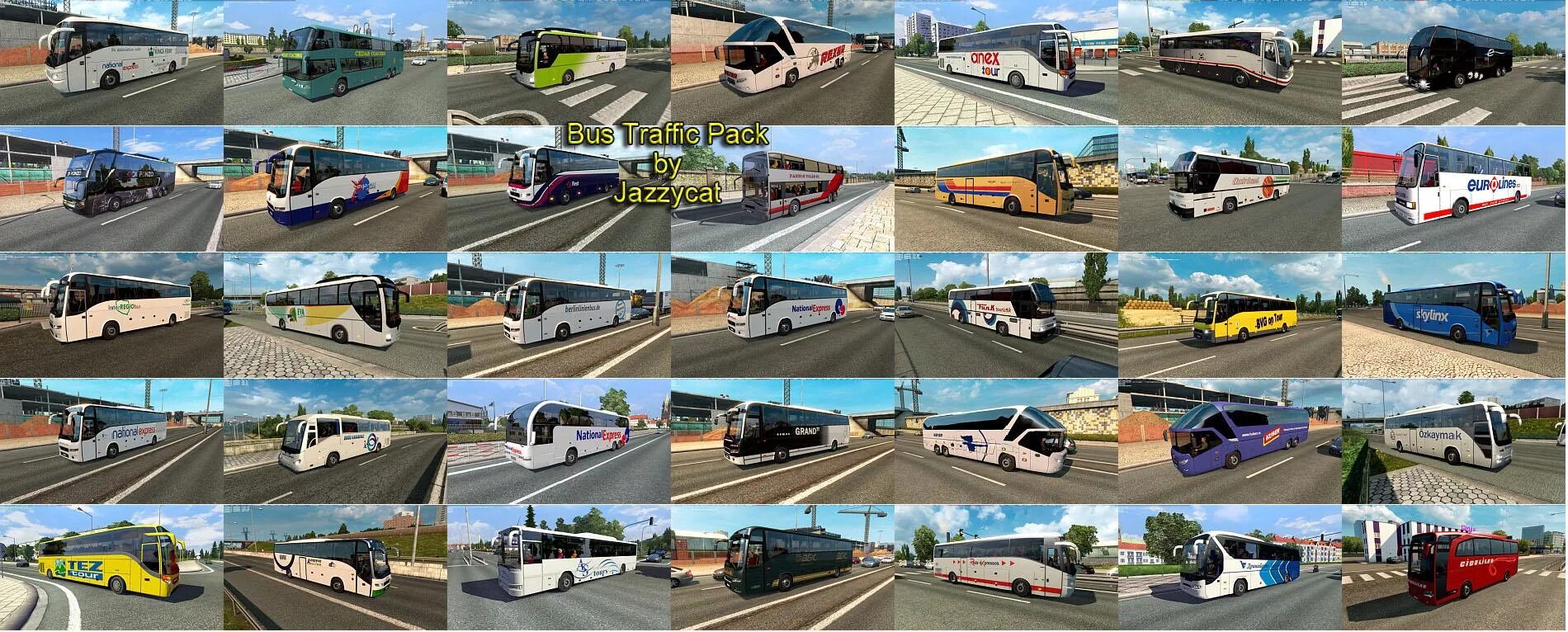 Евро трек симулятор автобусы. Трафик для етс 2 1 36. Bus ETS 2. Bus Traffic для етс 2 1.43. Russian Traffic Pack by Jazzycat для Euro Truck Simulator 2.