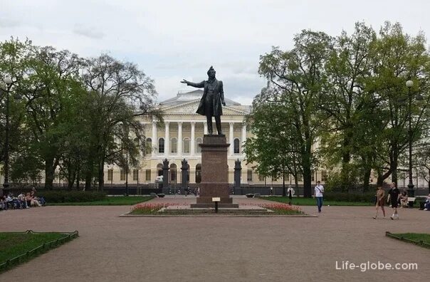 Панорама: Александр Сергеевич Пушкин, памятник, мемориал, Санкт-Петербург, площа